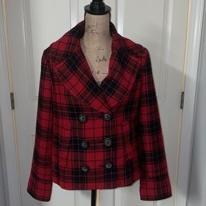 Merona plaid medium jacket Buffalo plaid warm cozy coat jacket jacket coat